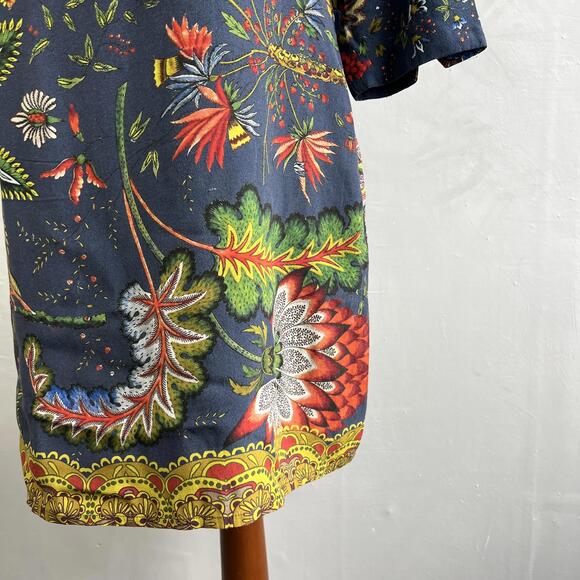 Desigual Women’s Print Shift Dress Size 44 EU XL Navy Multi Floral Ethnic Tunic - Picture 5 of 15